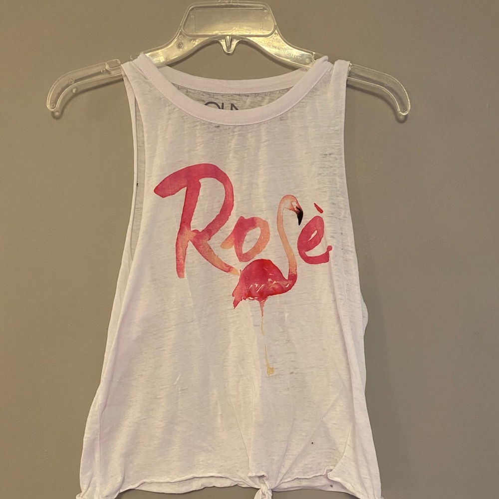 White rose tank top